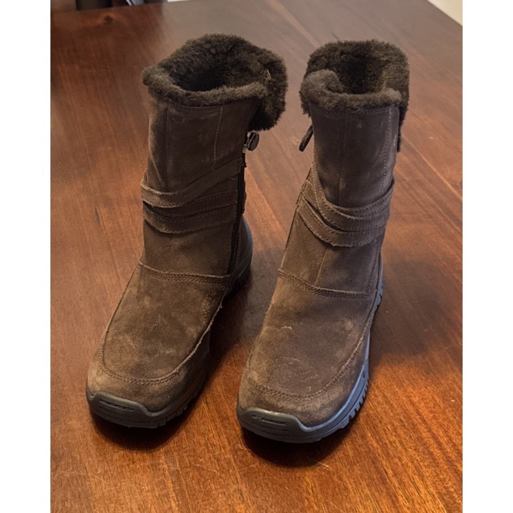 Columbia Namara Women's‎ 6.5 Brown Suede Winter Boots Fur Lined Omni-Grip